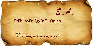 Sóvágó Anna névjegykártya